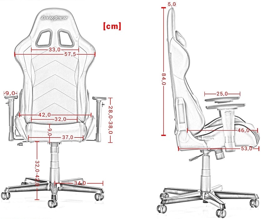 dxracer formula f08 dimensiones