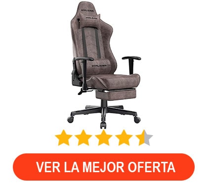 SONGMICS Silla de Oficina Ergonómica Marrón Caramelo