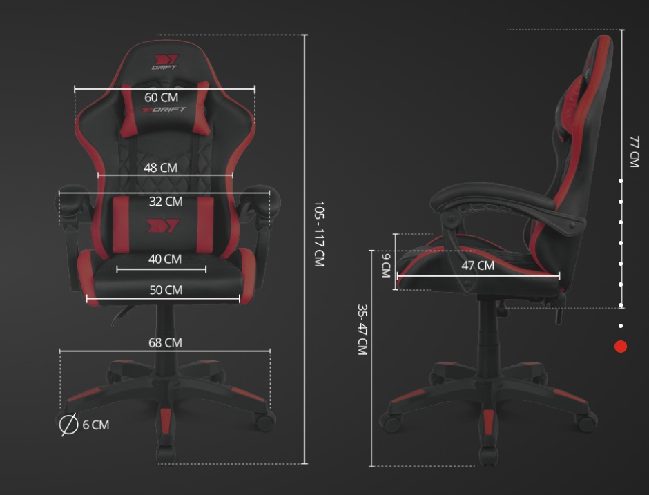 Drift Gaming DR35 dimensiones Drift Gaming DR35 dimensiones